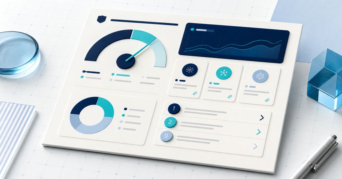 Executive AI visibility report with score, trend, engine coverage and priorities