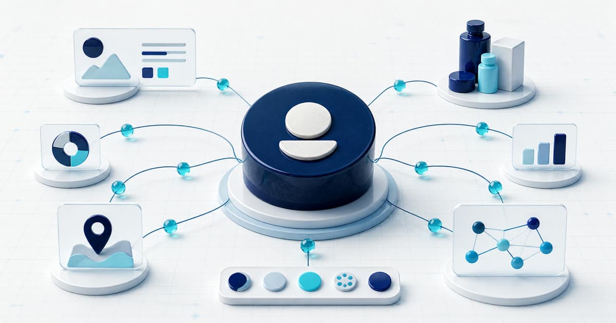 Central brand entity connected to products, locations, profiles and verified facts