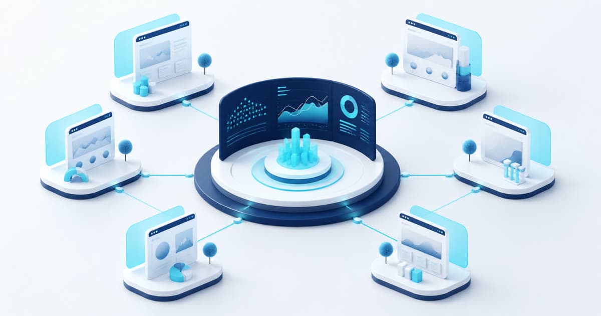 Agency command center monitoring AI visibility for client websites